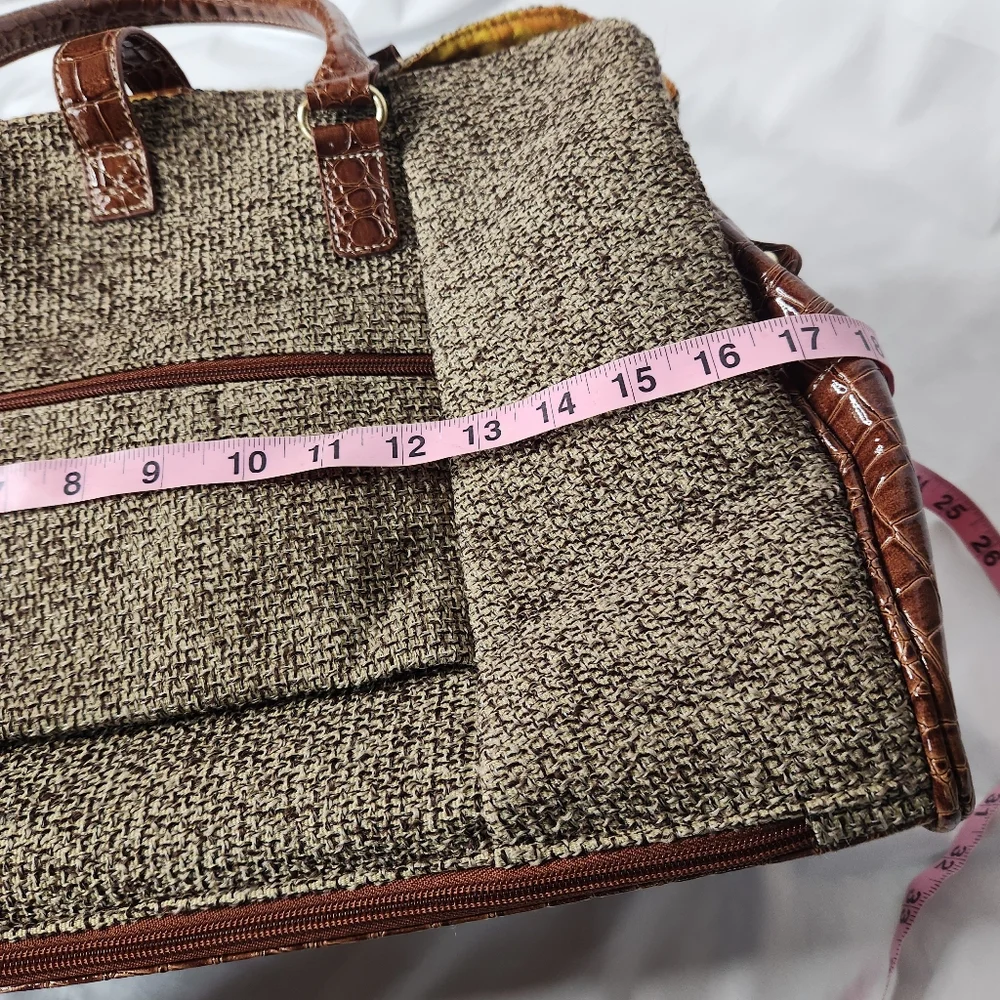 Samantha Brown Womens Metro Travel Bag Tote Croc Embossed